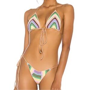Frankie's Bikinis Nirvana Pastel Crochet Bikini Set